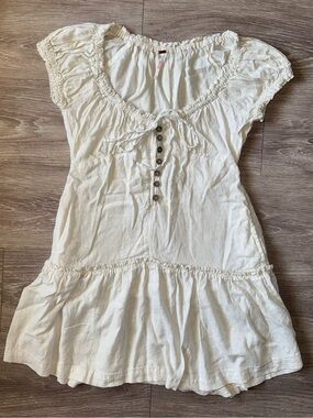 Perri Linen Drop-Waist Mini Dress